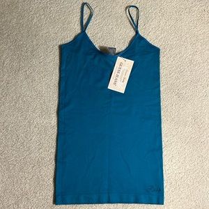 NWT Guess Kingfisher Blue Spandex Tank Top w/Embroidered Logo on Botton side